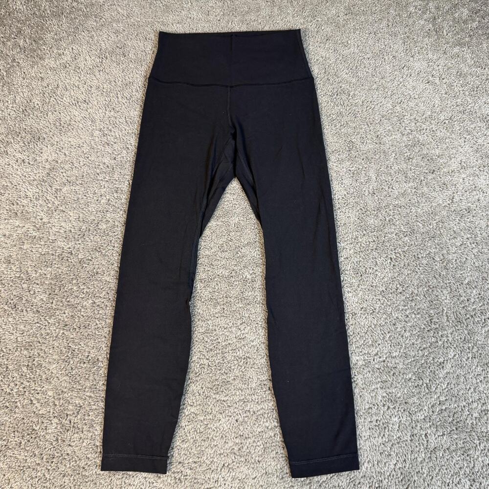 Lululemon Align High Rise Pant 25” Womens 6 Black Ankle Elastic Waist Yoga